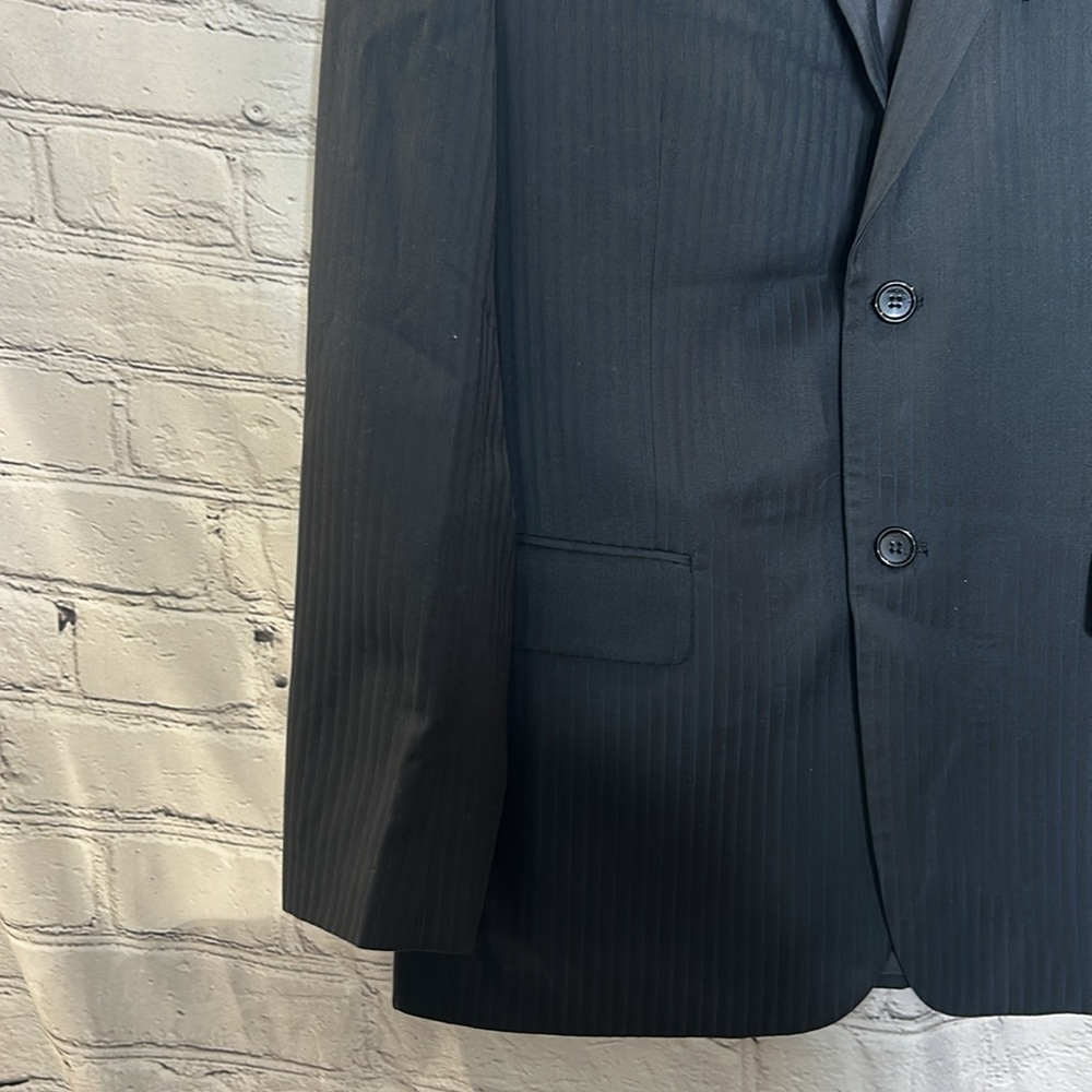 Genevie Uomo Black Men’s Suit Jacket Size 40R Excellent Condition - Picture 6 of 16
